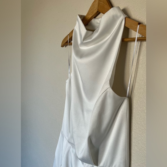 Elliat | Ivory Camo Blouson Halter Dress - Picture 8 of 15
